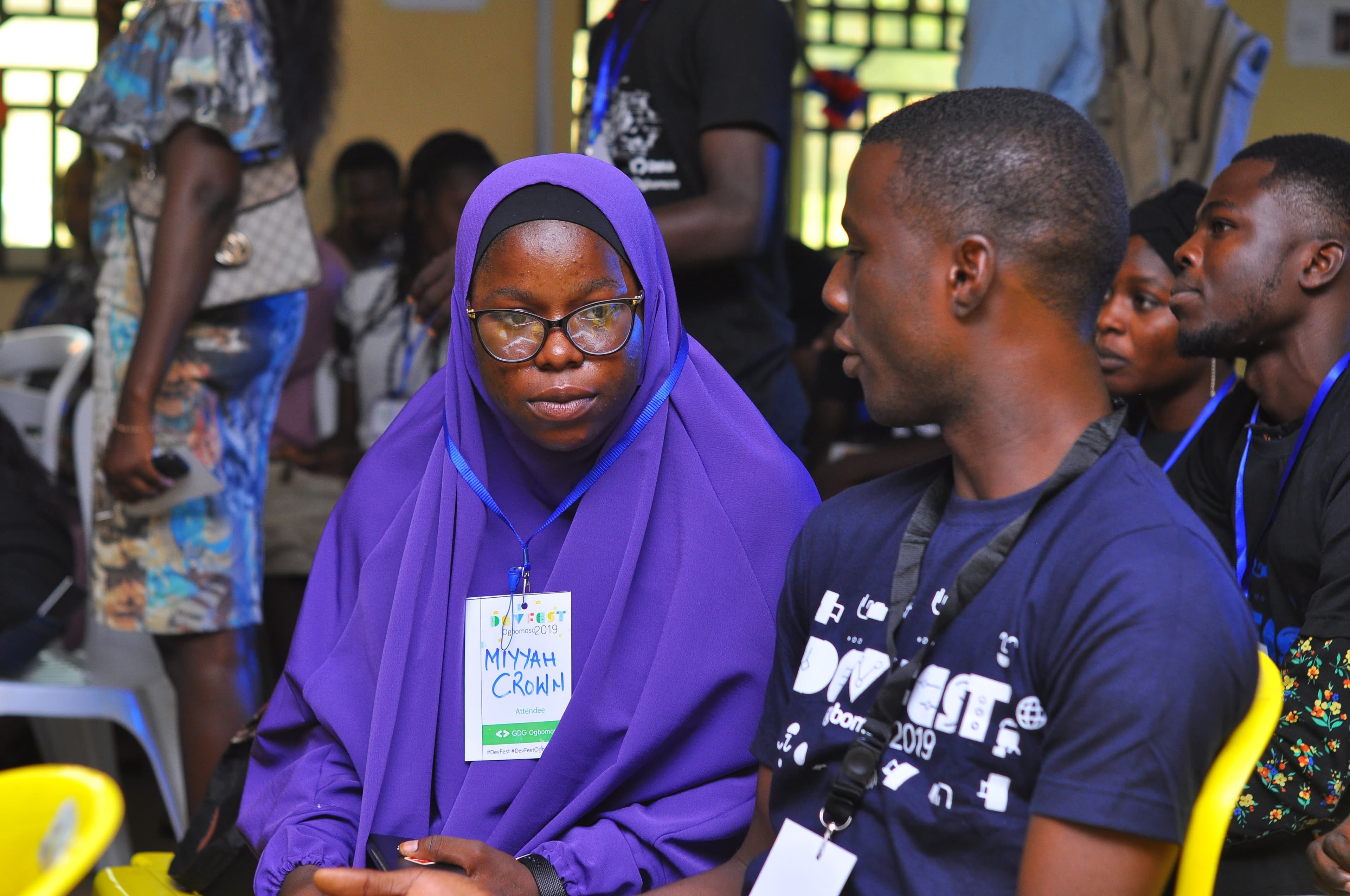 Seated attendees in the conference hall at DevFest Ogbomoso 2019