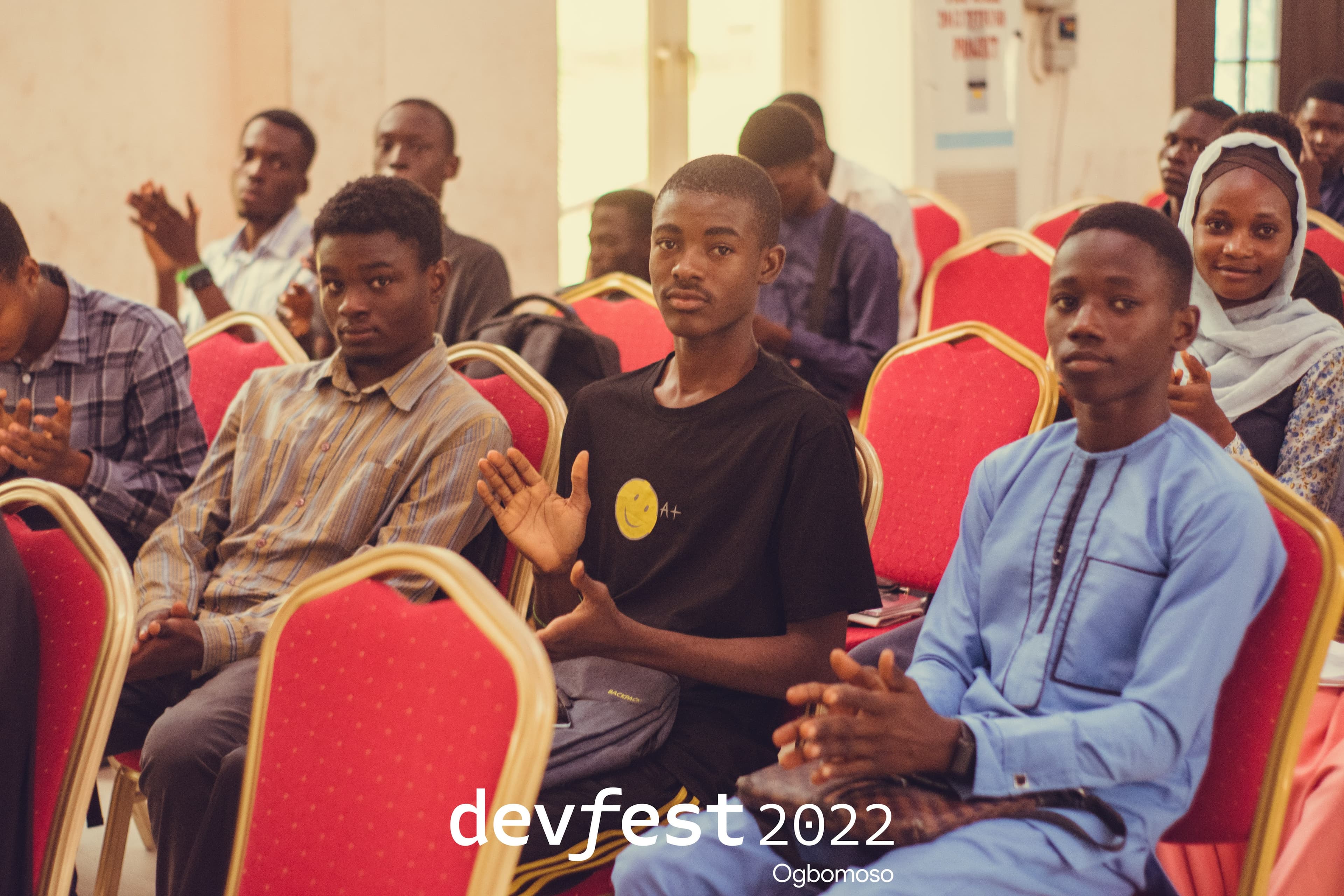 Attendees seated in the conference hall at DevFest Ogbomoso 2022