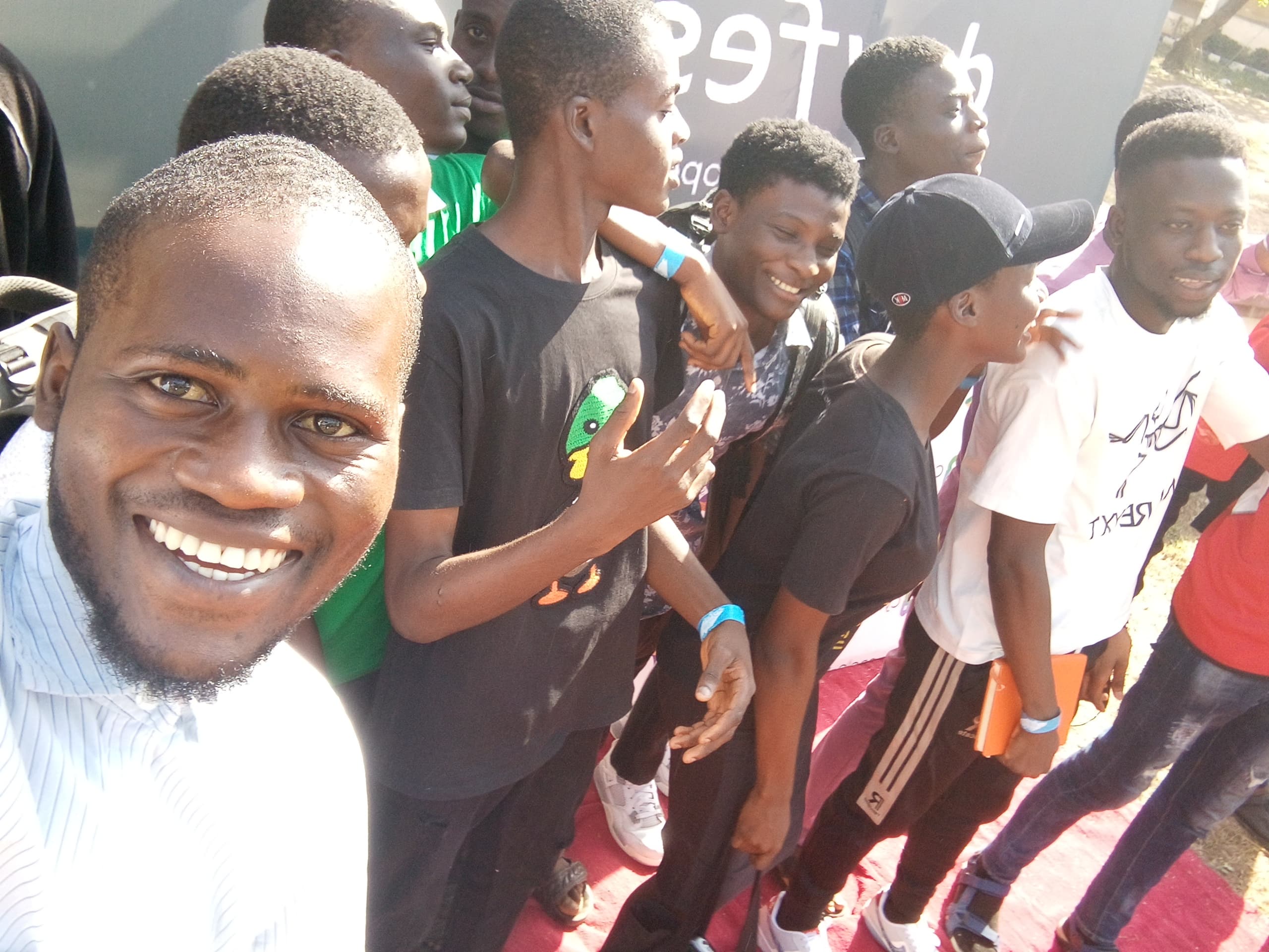 Attendees taking a selfie together at DevFest Ogbomoso 2023